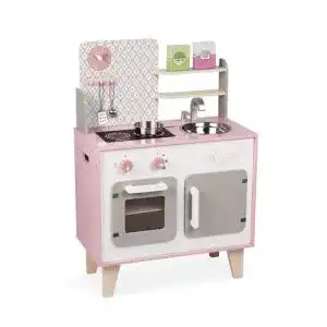 Matschküche Janod J06567 „Macaron“ Holzherd für Kinder
