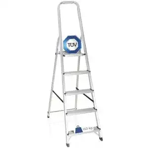 Haushaltsleiter (5 Stufen) hjh OFFICE 801100 Klappleiter SOLID III