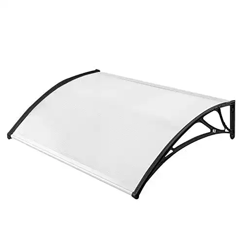 Vordach UISEBRT für Haustür 150 x 100 cm Transparent 5 mm