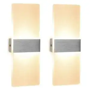 Wandleuchte ChangM 2 Stücke Innen LED 12W Wandlampe Acryl