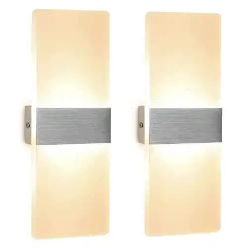 Wandleuchte ChangM 2 Stücke Innen LED 12W Wandlampe Acryl