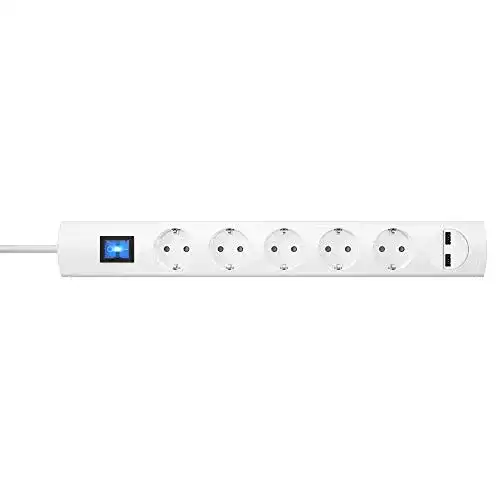 Kopp-Steckdosenleiste Kopp UNOversal® plus 5-fach Steckdosenleiste