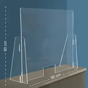 Spuckschutz 90×70 Q&BGRAFICHE Sichtschutz für den Tisch PPF