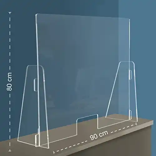 Spuckschutz 90×70 Q&BGRAFICHE Sichtschutz für den Tisch PPF