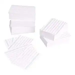 Karteikarten Amazon Basics, liniert, A8, Weiß 1000 Stück