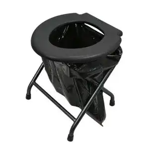 Klapptoilette 24ocean Mobile Set Schwarz WC Klo Camping