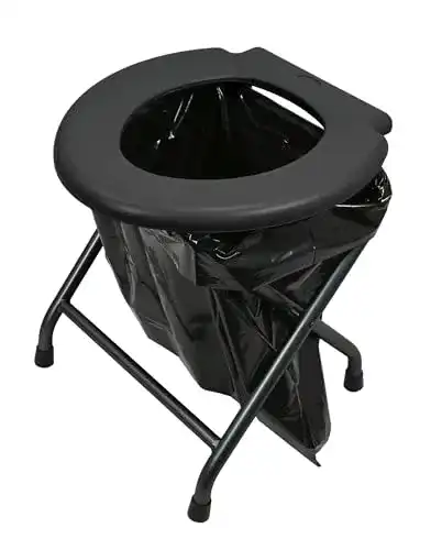 Klapptoilette 24ocean Mobile Set Schwarz WC Klo Camping