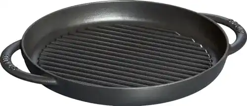 Staub-Pfanne STAUB Grillpfanne rund 26 cm, induktionsgeeignet