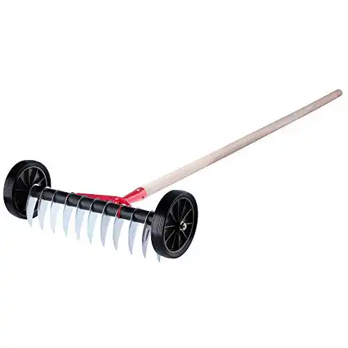 Rasenlüfter KADAX mit Rädern, Gartenkralle für Rasen, Garten