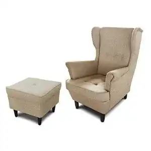 Ohrensessel Sofnet Sessel King, mit Armlehnen, mit Hocker