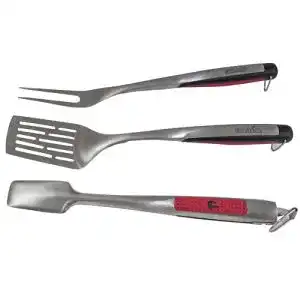 Grillbesteck Char-Broil 140 767 – Comfort Grip 3-teilig, Edelstahl