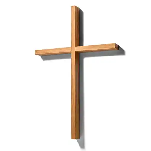 Holzkreuz corpus delicti, modern und schlicht, aus Eiche massiv