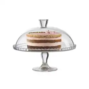 Tortenplatte Pasabahce Patisserie 95200 mit Fuß und Haube, Glas
