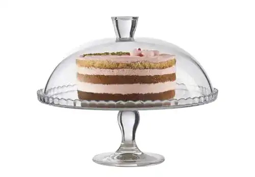 Tortenplatte Pasabahce Patisserie 95200 mit Fuß und Haube, Glas