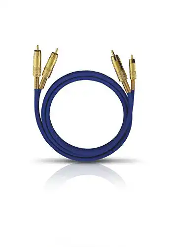 Oehlbach-Cinch-Kabel Oehlbach NF 1 Master 100, 1 m, blau