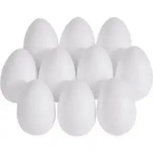Styroporei VBS 10er-Set Styropor-Eier 6×4,5cm weiß Osterei Deko