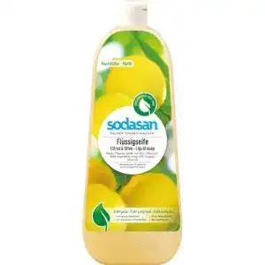 Bio-Flüssigseife SODASAN Citrus & Olive NF, 2 x 1000 ml