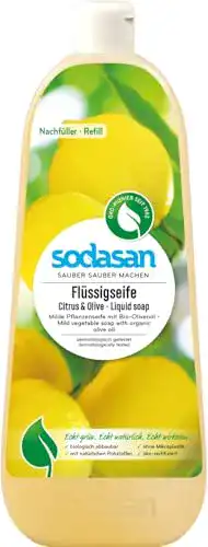 Bio-Flüssigseife SODASAN Citrus & Olive NF, 2 x 1000 ml