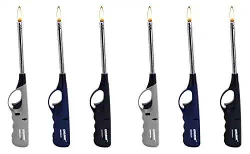 Stabfeuerzeug KONSUMANY 6 Stück, Gas Feuerzeug 27 cm Lang