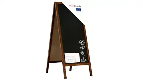 Holztafel ALLboards Kundenstopper mit lackiertem Holzrahmen