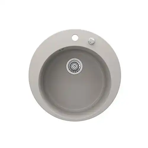 Granitspüle Bergström rund Ø 505mm inkl. Siphon Einbauspüle