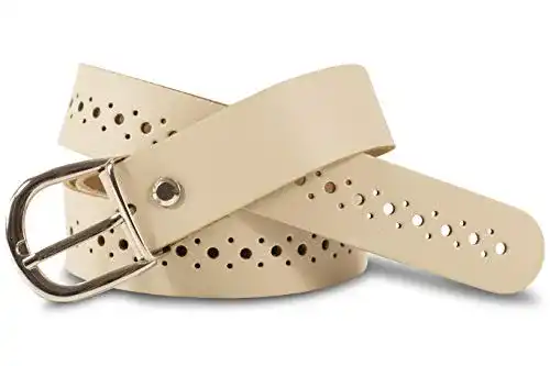 Gürtel Damen SCAMODA Damengürtel Echtleder mit Lochmuster