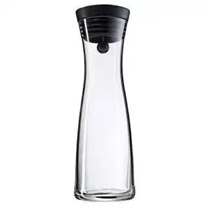 Wasserkaraffe WMF Basic aus Glas, 1 Liter, Glaskaraffe mit Deckel