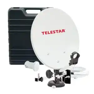 Camping-Sat-Anlage Telestar, Hartschalenkoffer, 13,7 Zoll Spiegel