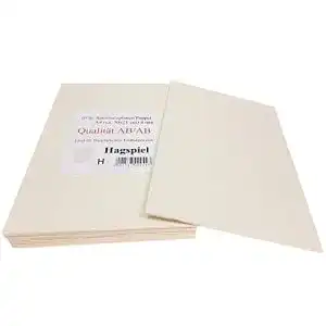 Pappelsperrholz Hagspiel Laubsägeholz, 10 Stk., 4 mm DIN A4