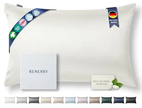 Seiden-Kopfkissenbezug Renessy ® Bio Seide Kissenbezug 40×80