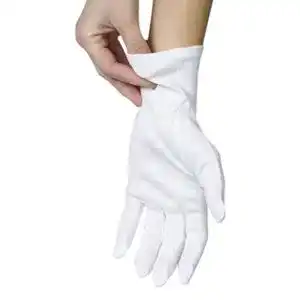 Baumwollhandschuhe ANSMIO 3 Paar Stoffhandschuhe, weiß