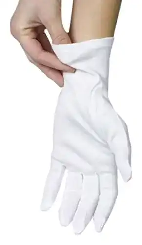 Baumwollhandschuhe ANSMIO 3 Paar Stoffhandschuhe, weiß