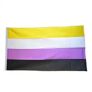 Non-Binary-Flagge Flaggenfritze ® Flagge/Fahne 90 x 150 cm