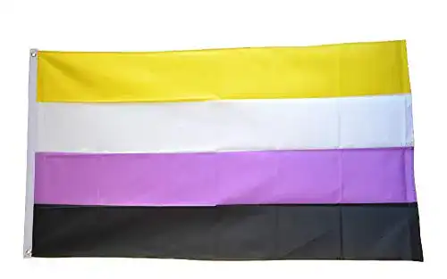 Non-Binary-Flagge Flaggenfritze ® Flagge/Fahne 90 x 150 cm