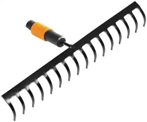 Harke Fiskars Rechen mit 16 Zinken, Werkzeugkopf, Breite: 40 cm