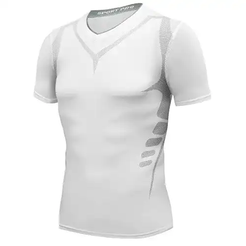 Kompressionsshirt AMZSPORT Herren Kompressions-Shirt Kurzarm