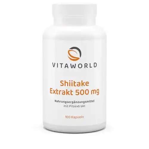 Shiitake-Kapseln Vita World Shiitake Extrakt 500mg 100 Kapseln