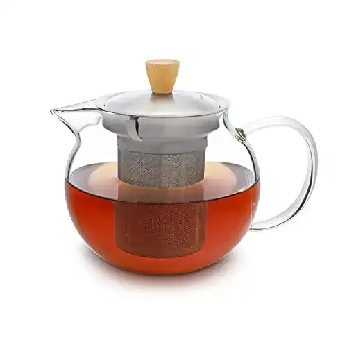 Teekanne GLASWERK Glas (0,65L), Teekocher mit Teesieb