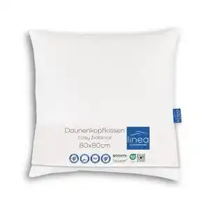 Federkissen 80×80 Böhmerwald Komfort Kopfkissen, 70% Federn