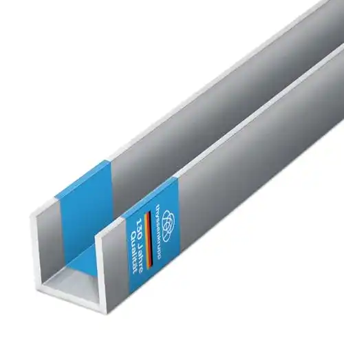 Alu-U-Profile thyssenkrupp, gepresst 20x40x20x2 mm