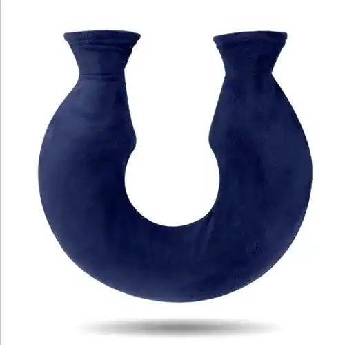 Nackenwärmflasche IMMIGOO U Wärmflasche PVC, Bezug Flanell