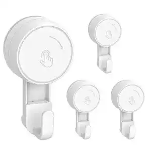 Saughaken Ulinek 4-Pack Saugnapf Haken stark Bad, ohne Bohren