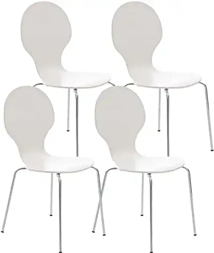 Stuhl CLP 4X Stapel Diego ergonomisch geformt mit Holzsitz