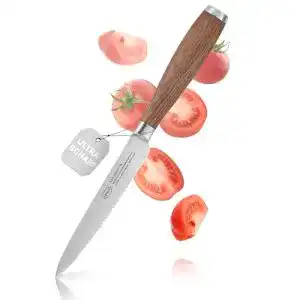 Universalmesser RÖSLE Wellenschliff Masterclass Nussbaumholz