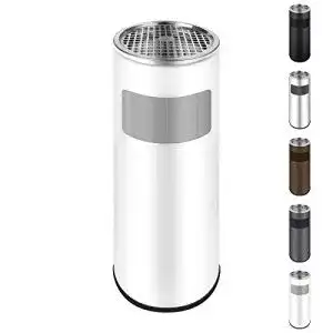 Standaschenbecher WELLGRO ® 2 in 1 & Mülleimer, Edelstahl