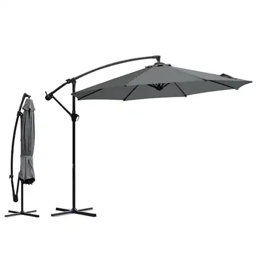Sonnenschirm mit Kurbel Sekey ® Ampelschirm 300 cm