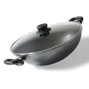 Wokpfanne mit Deckel STONELINE Wok 28cm, mit Deckel, Aluguss