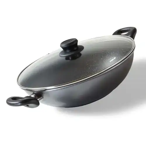 Wokpfanne mit Deckel STONELINE Wok 28cm, mit Deckel, Aluguss