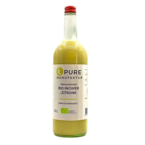 Ingwersaft Pure Ginger, hochwertiger peruanische Bio-Ingwer 1L
