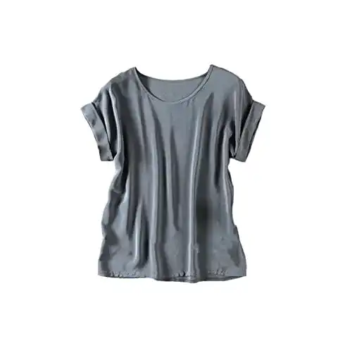 Die beste Seidenbluse Generic Damen T-Shirt aus 100 % Seide, lockerer Typ 2026 Test Bestseller Seidenbluse Generic Damen T-Shirt aus 100 % Seide, lockerer Typ